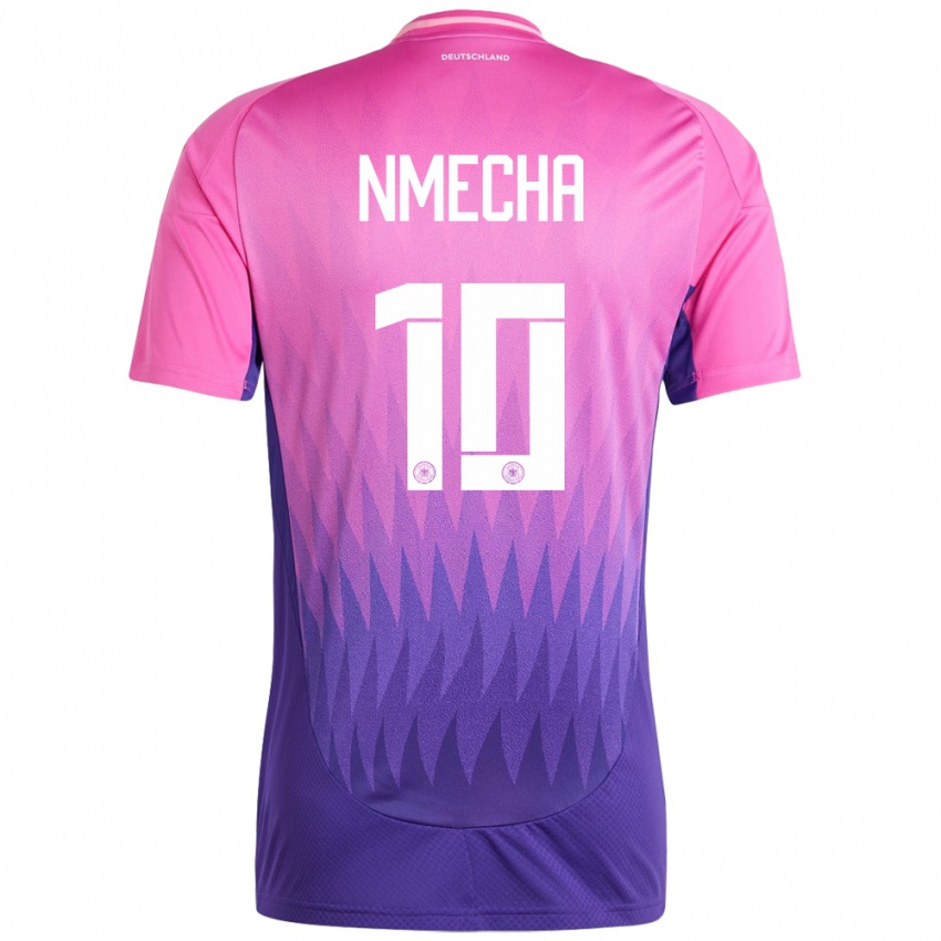 Damen Deutschland Felix Nmecha #10 Pink Lila Auswärtstrikot Trikot 24-26 T-Shirt