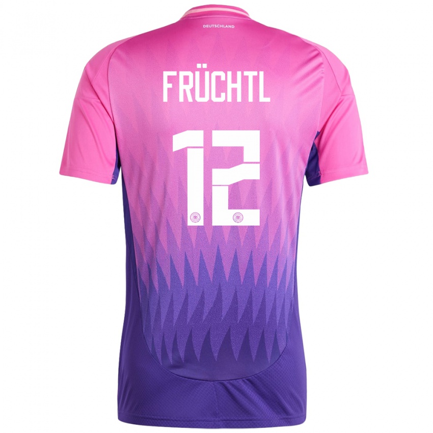 Damen Deutschland Christian Fruchtl #12 Pink Lila Auswärtstrikot Trikot 24-26 T-Shirt