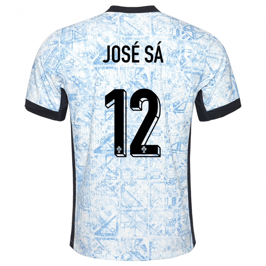 Damen Portugal Jose Sa #12 Cremeblau Auswärtstrikot Trikot 24-26 T-Shirt
