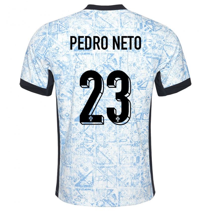 Damen Portugal Pedro Neto #23 Cremeblau Auswärtstrikot Trikot 24-26 T-Shirt