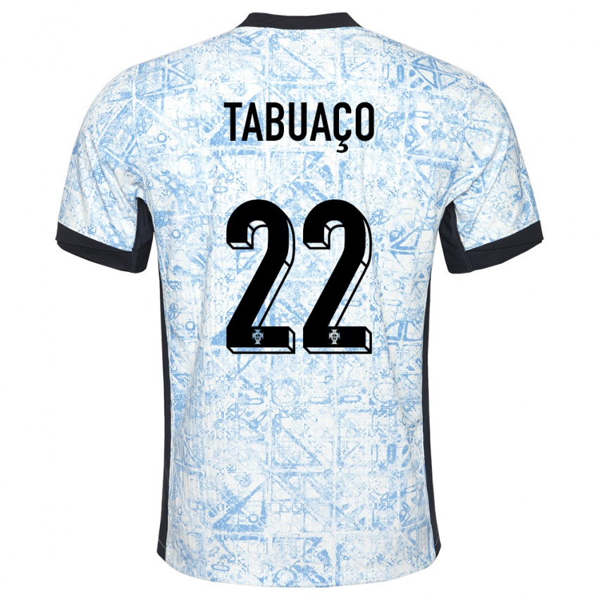 Damen Portugal Goncalo Tabuaco #22 Cremeblau Auswärtstrikot Trikot 24-26 T-Shirt