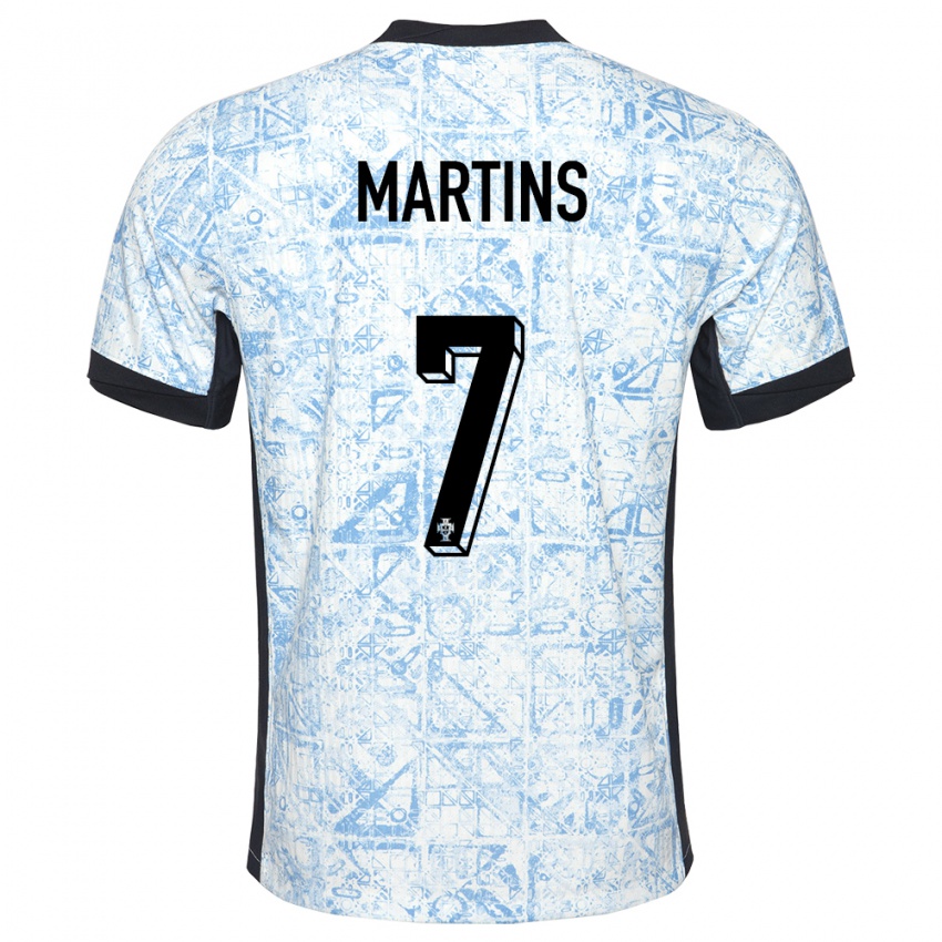 Damen Portugal Gil Martins #7 Cremeblau Auswärtstrikot Trikot 24-26 T-Shirt