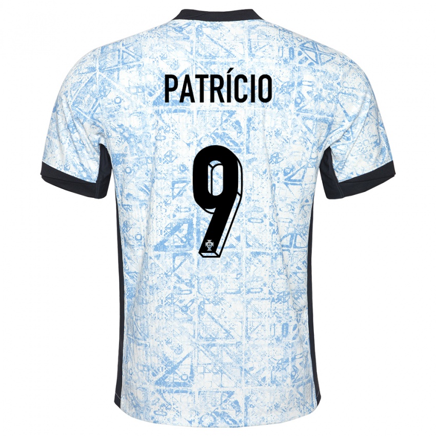 Damen Portugal Nuno Patricio #9 Cremeblau Auswärtstrikot Trikot 24-26 T-Shirt
