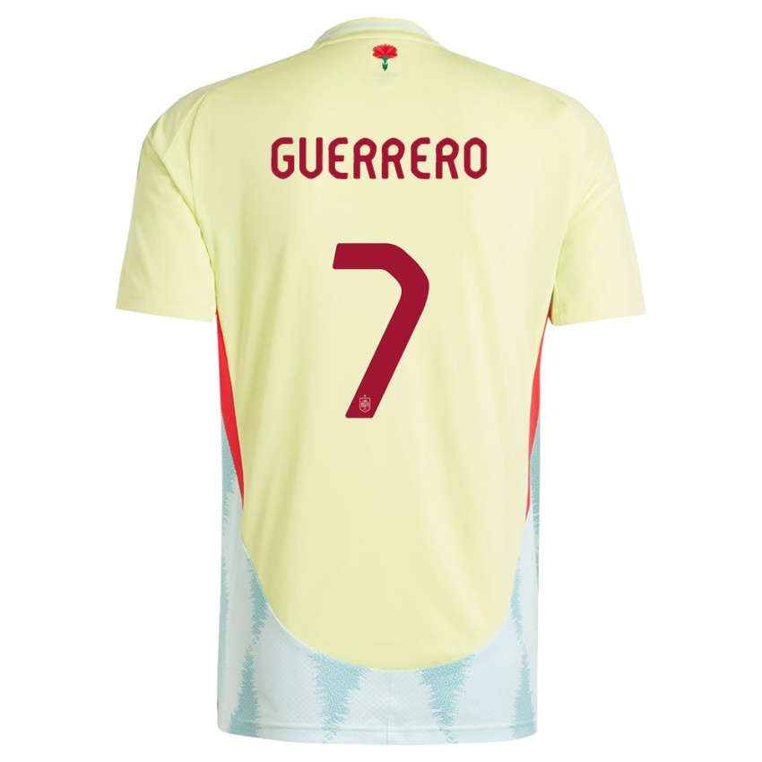 Damen Spanien Irene Guerrero #7 Gelb Auswärtstrikot Trikot 24-26 T-Shirt