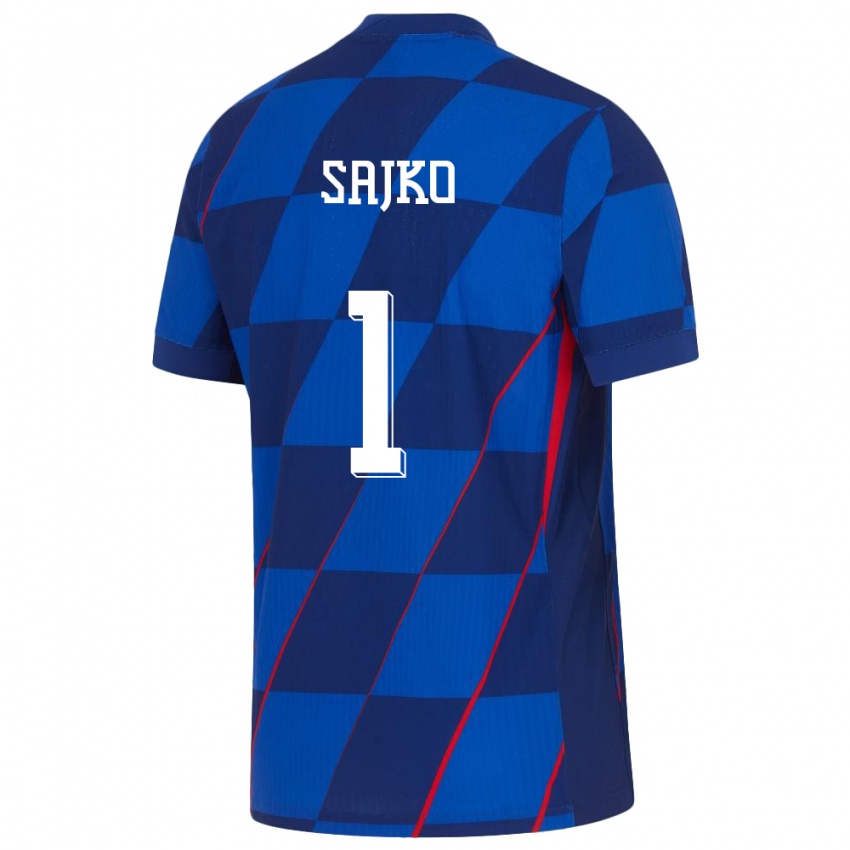 Damen Kroatien Tin Sajko #1 Blau Auswärtstrikot Trikot 24-26 T-Shirt