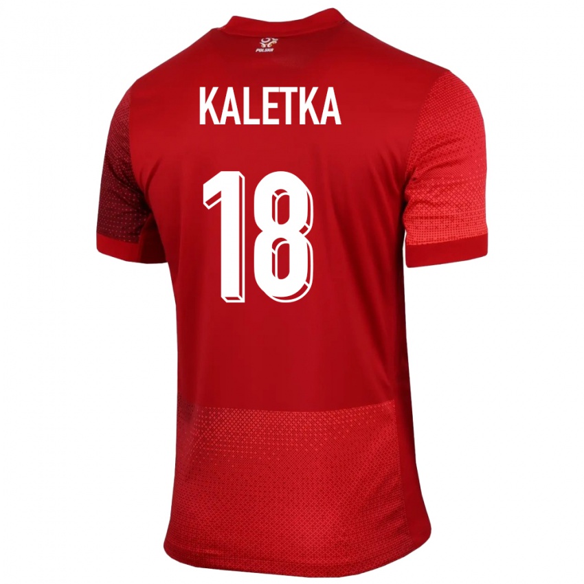 Damen Polen Nikol Kaletka #18 Rot Auswärtstrikot Trikot 24-26 T-Shirt