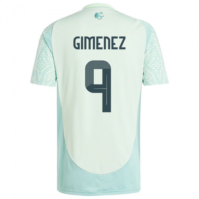 Damen Mexiko Santiago Gimenez #9 Leinengrün Auswärtstrikot Trikot 24-26 T-Shirt