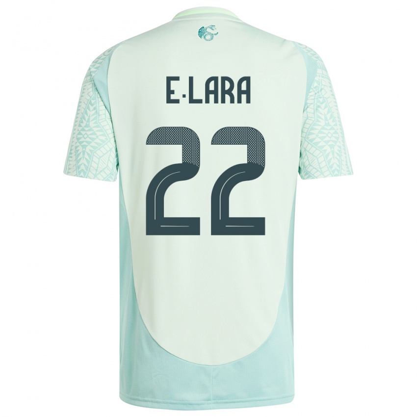 Damen Mexiko Emilio Lara #22 Leinengrün Auswärtstrikot Trikot 24-26 T-Shirt