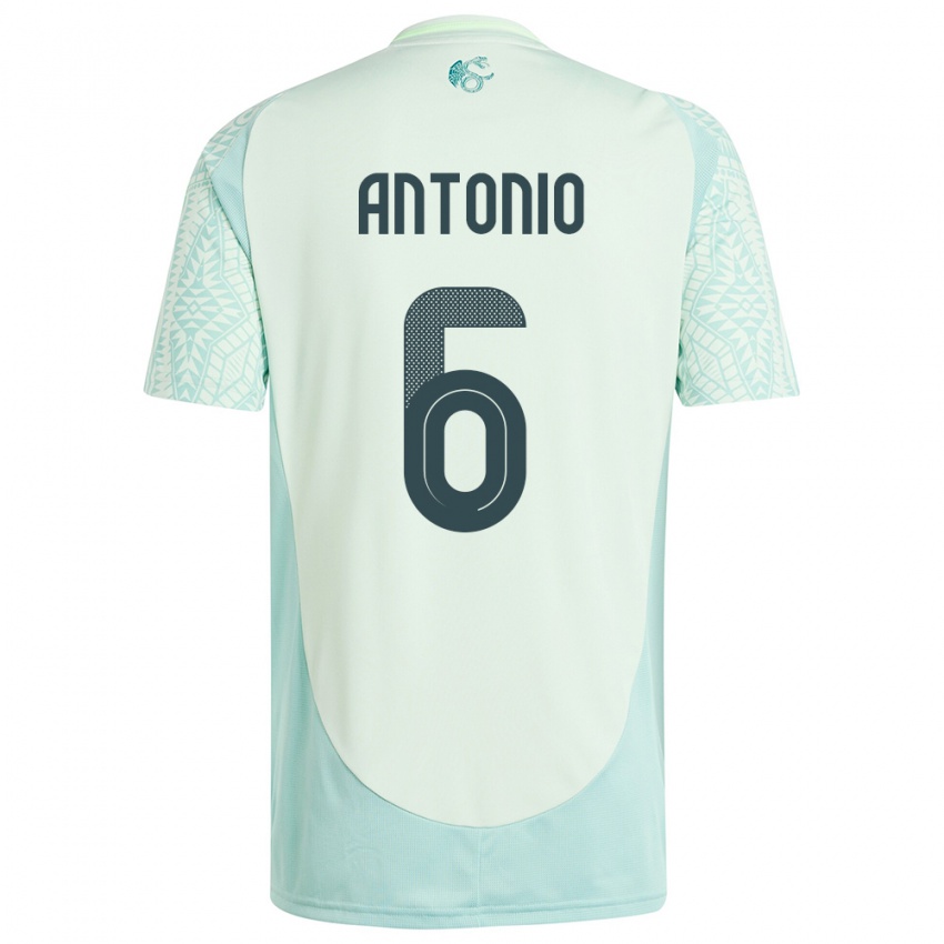 Damen Mexiko Nancy Antonio #6 Leinengrün Auswärtstrikot Trikot 24-26 T-Shirt