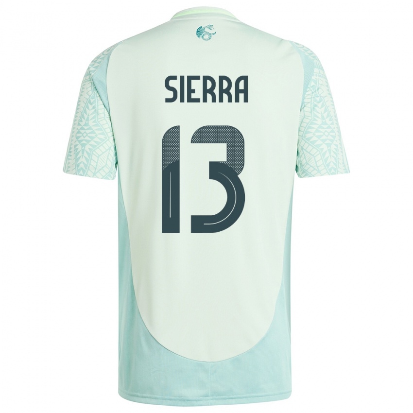 Damen Mexiko Bianca Sierra #13 Leinengrün Auswärtstrikot Trikot 24-26 T-Shirt
