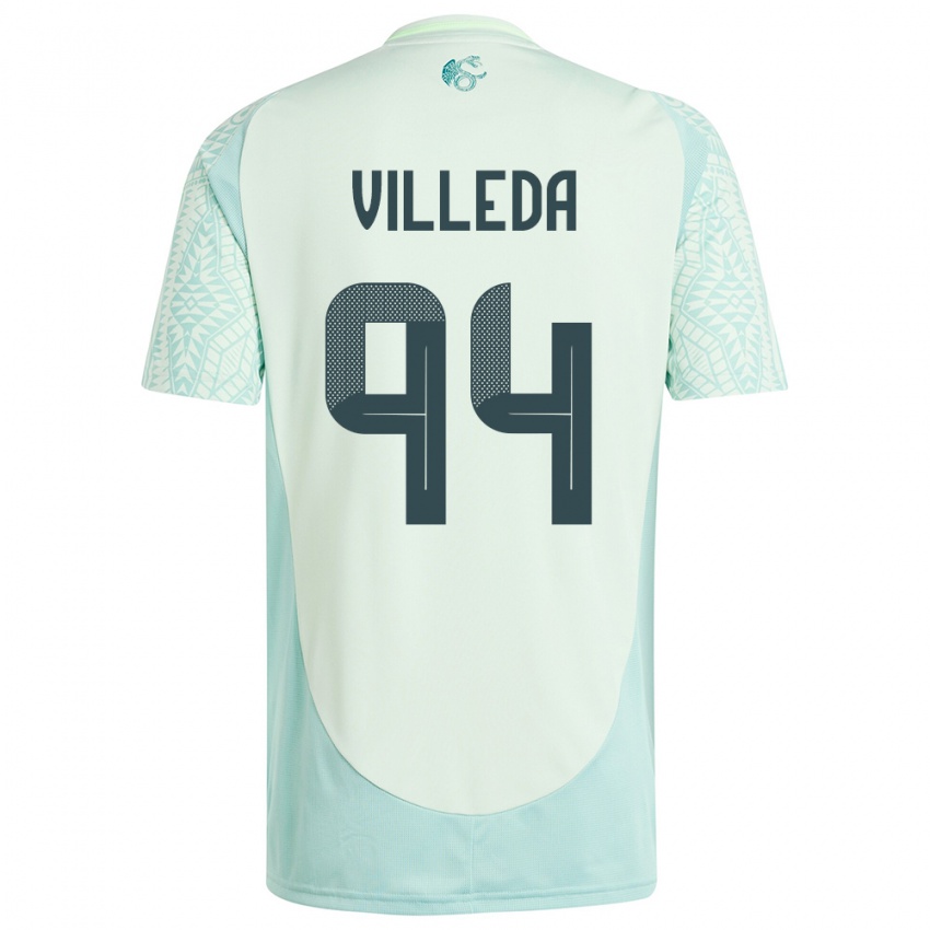 Damen Mexiko Melany Villeda #94 Leinengrün Auswärtstrikot Trikot 24-26 T-Shirt