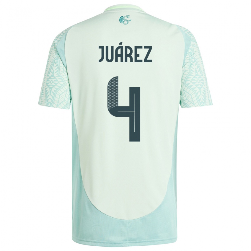 Damen Mexiko Ramon Juarez #4 Leinengrün Auswärtstrikot Trikot 24-26 T-Shirt