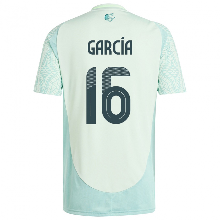 Damen Mexiko Uziel Garcia #16 Leinengrün Auswärtstrikot Trikot 24-26 T-Shirt