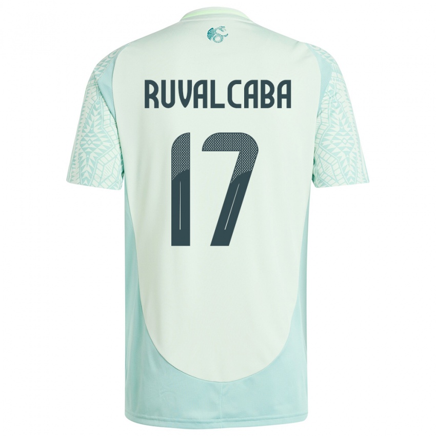Damen Mexiko Jorge Ruvalcaba #17 Leinengrün Auswärtstrikot Trikot 24-26 T-Shirt