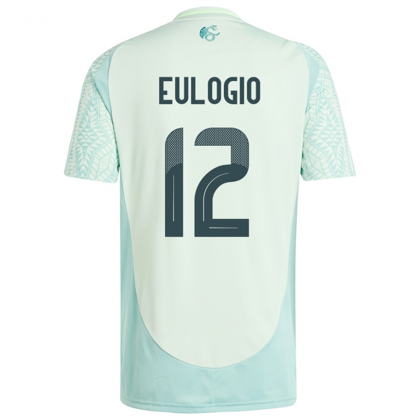Damen Mexiko Jose Eulogio #12 Leinengrün Auswärtstrikot Trikot 24-26 T-Shirt
