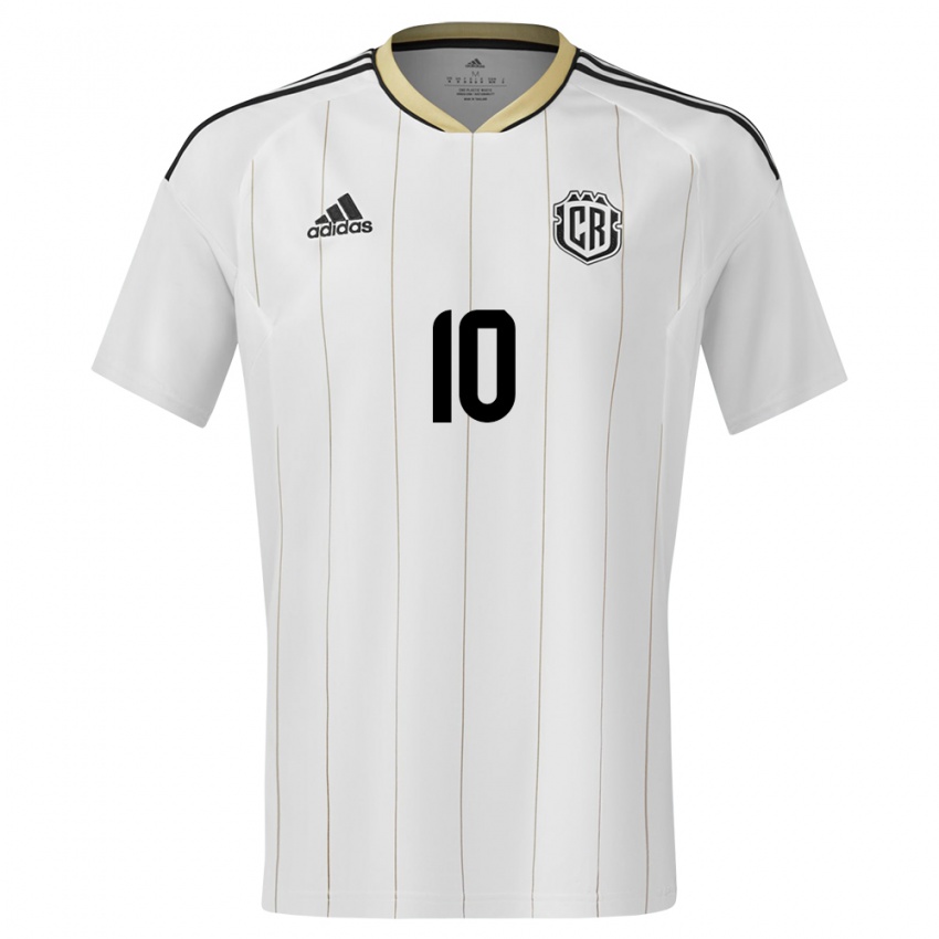 Damen Costa Rica Shirley Cruz #10 Weiß Auswärtstrikot Trikot 24-26 T-Shirt