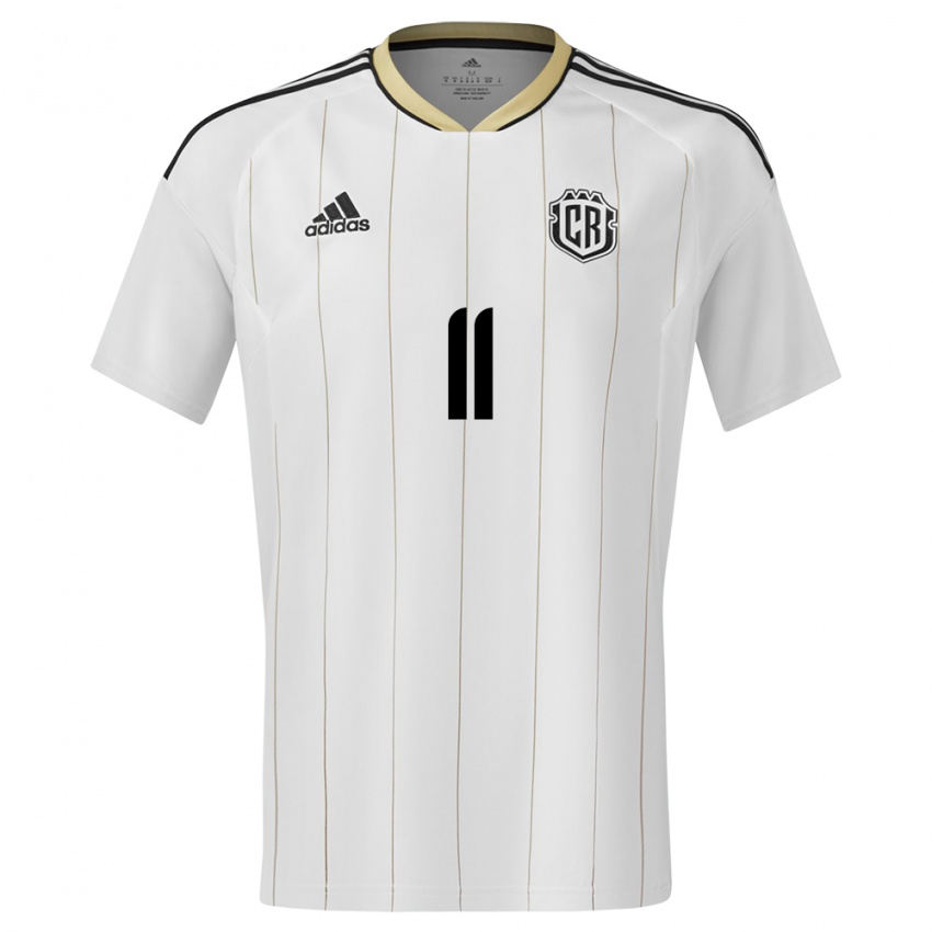 Damen Costa Rica Johan Venegas #11 Weiß Auswärtstrikot Trikot 24-26 T-Shirt