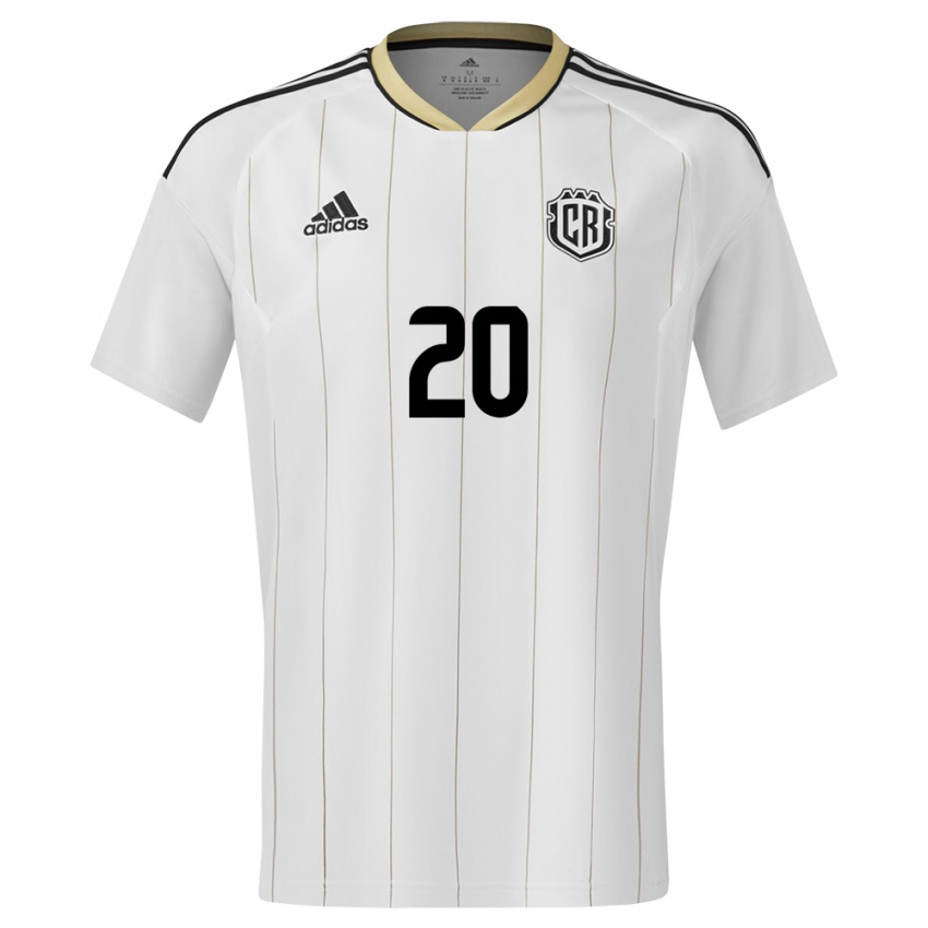 Damen Costa Rica Enyel Escoe #20 Weiß Auswärtstrikot Trikot 24-26 T-Shirt