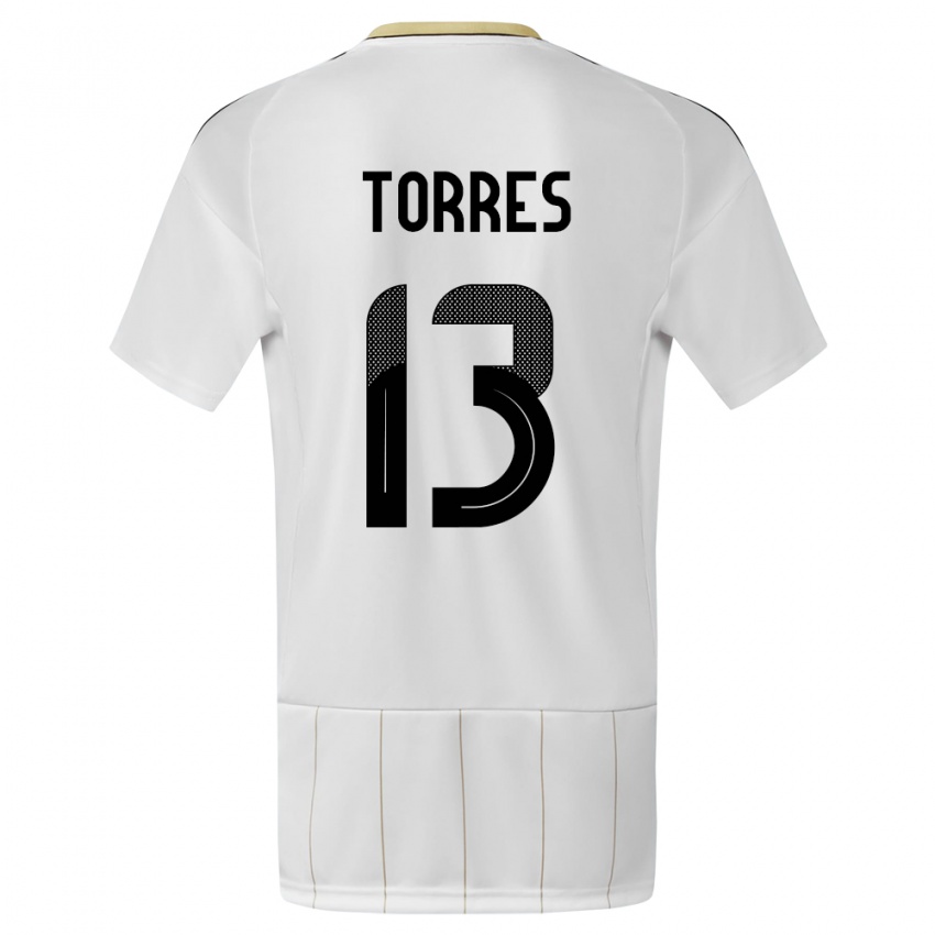 Damen Costa Rica Gerson Torres #13 Weiß Auswärtstrikot Trikot 24-26 T-Shirt