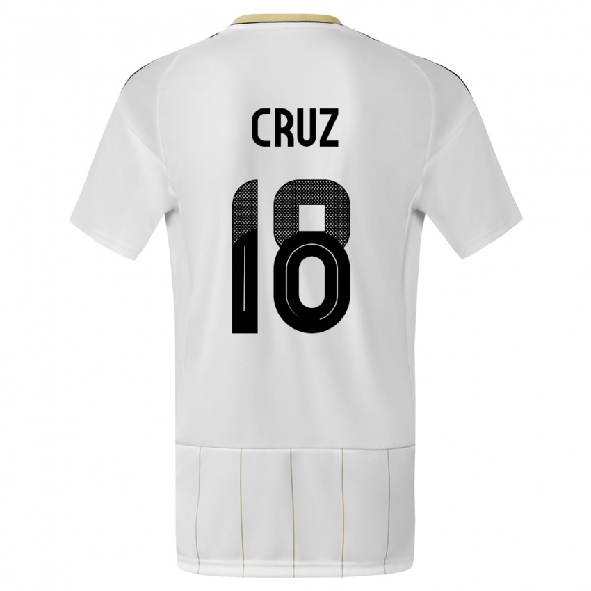 Damen Costa Rica Aaron Cruz #18 Weiß Auswärtstrikot Trikot 24-26 T-Shirt