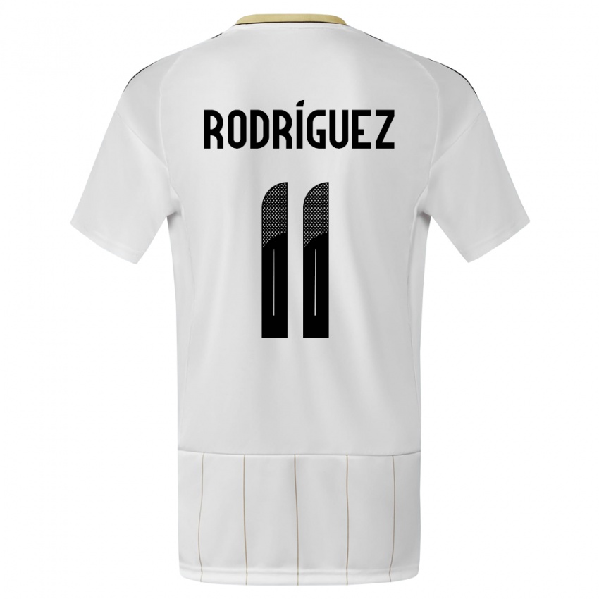 Damen Costa Rica Raquel Rodriguez #11 Weiß Auswärtstrikot Trikot 24-26 T-Shirt