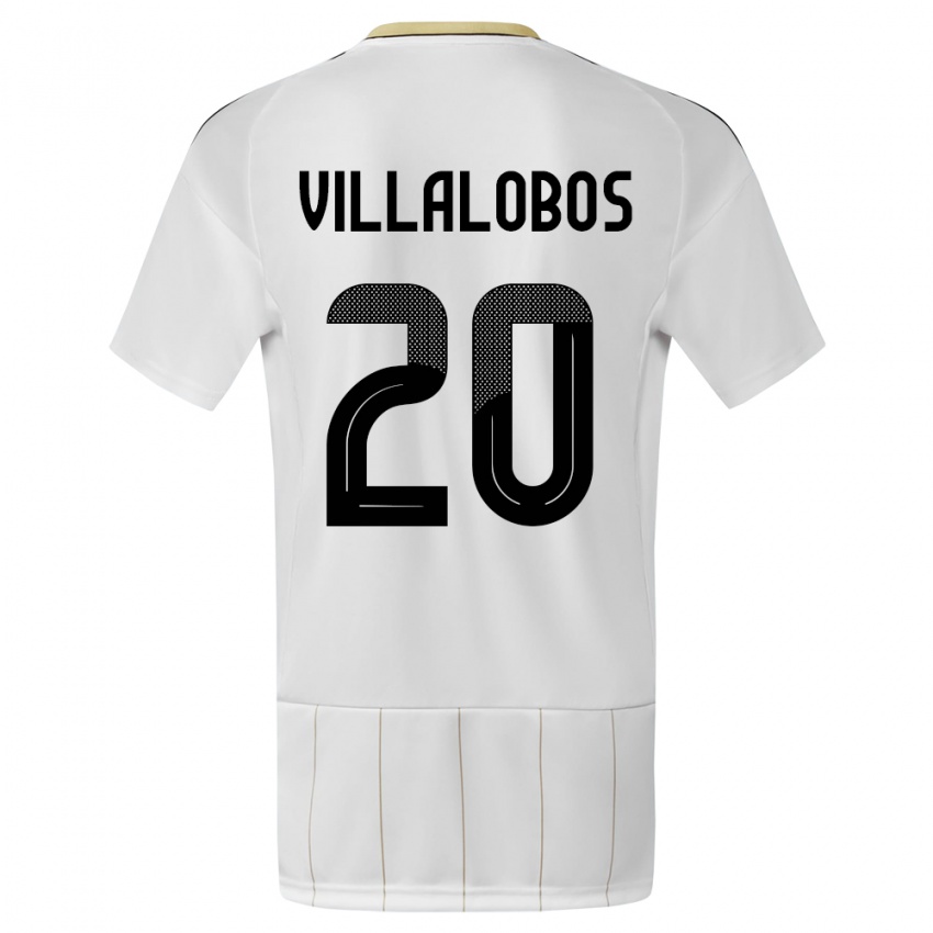 Damen Costa Rica Fabiola Villalobos #20 Weiß Auswärtstrikot Trikot 24-26 T-Shirt