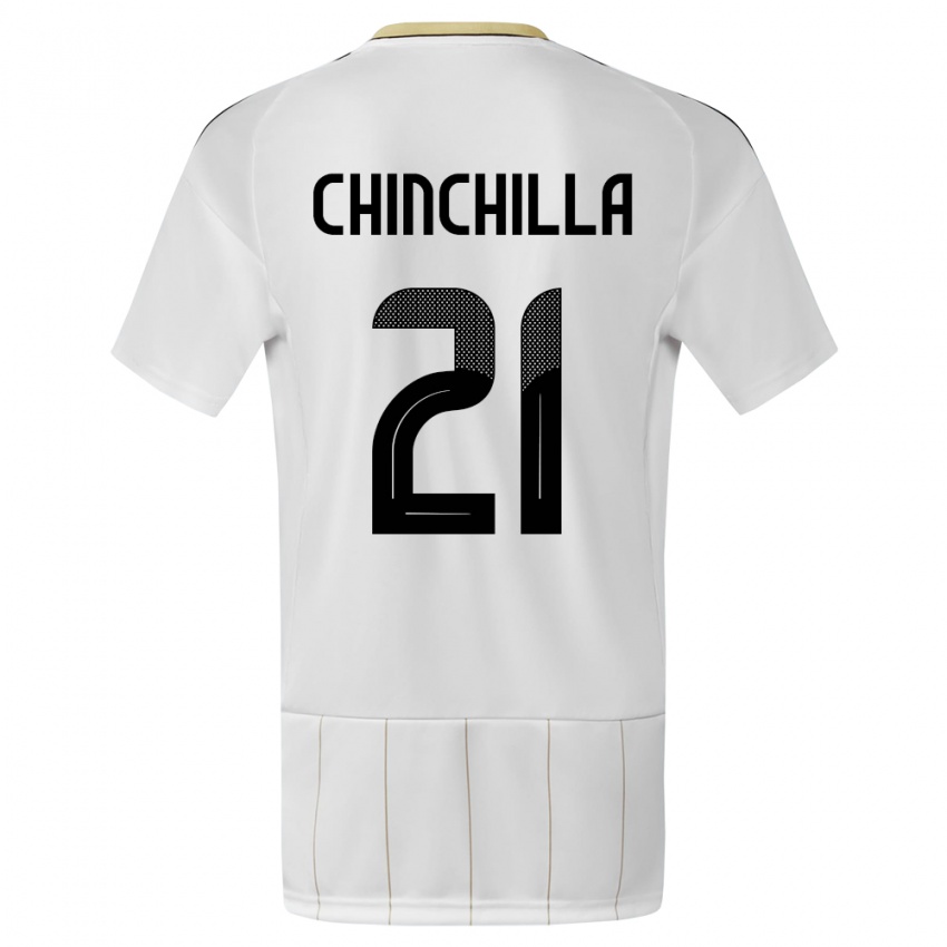Damen Costa Rica Viviana Chinchilla #21 Weiß Auswärtstrikot Trikot 24-26 T-Shirt