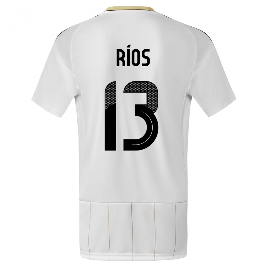 Damen Costa Rica Keral Rios #13 Weiß Auswärtstrikot Trikot 24-26 T-Shirt