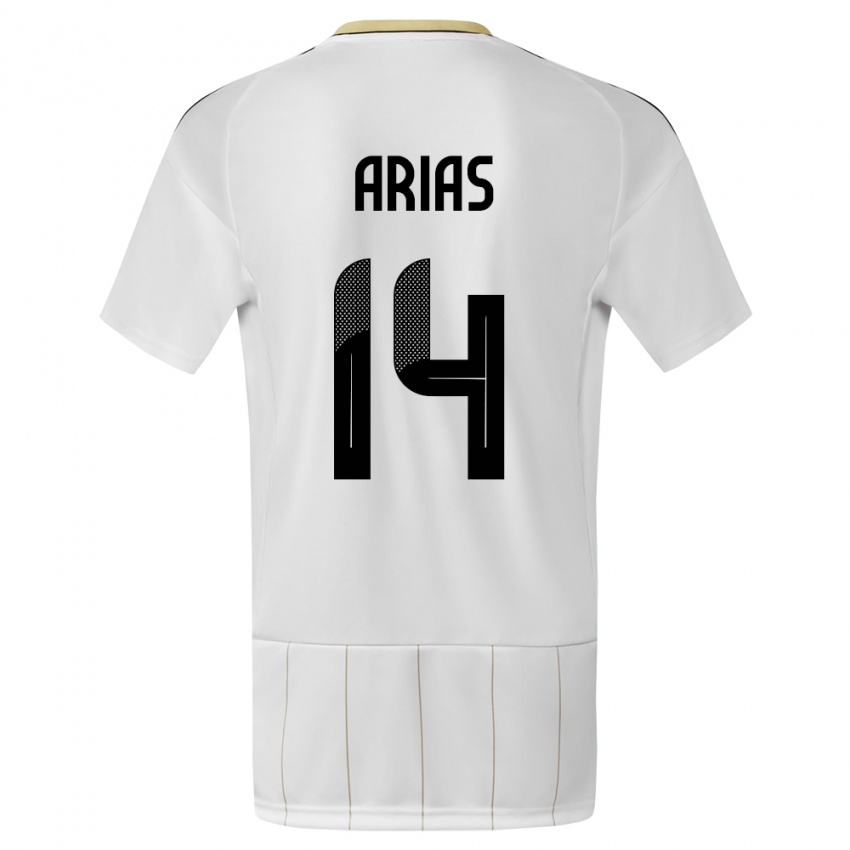 Damen Costa Rica Timothy Arias #14 Weiß Auswärtstrikot Trikot 24-26 T-Shirt