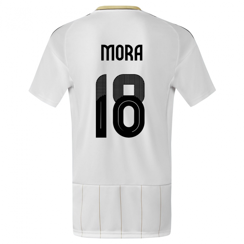 Damen Costa Rica Bayron Mora #18 Weiß Auswärtstrikot Trikot 24-26 T-Shirt