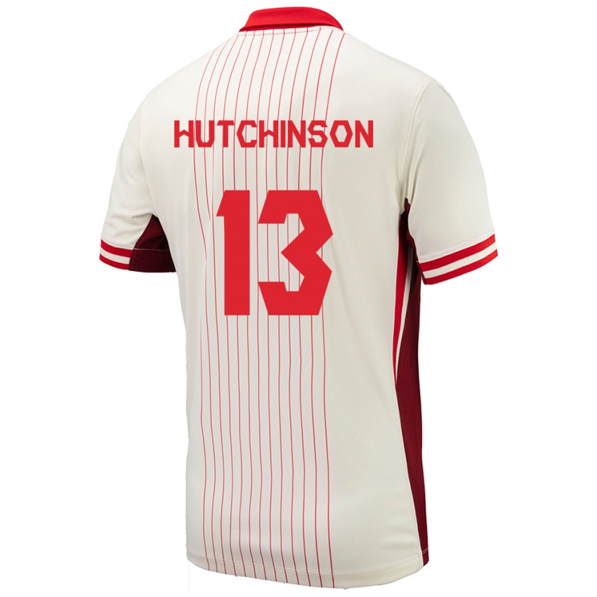 Damen Kanada Atiba Hutchinson #13 Weiß Auswärtstrikot Trikot 24-26 T-Shirt
