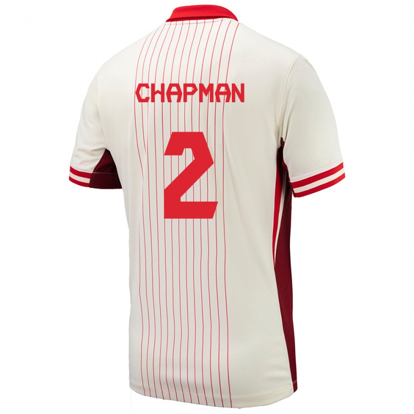 Damen Kanada Allysha Chapman #2 Weiß Auswärtstrikot Trikot 24-26 T-Shirt