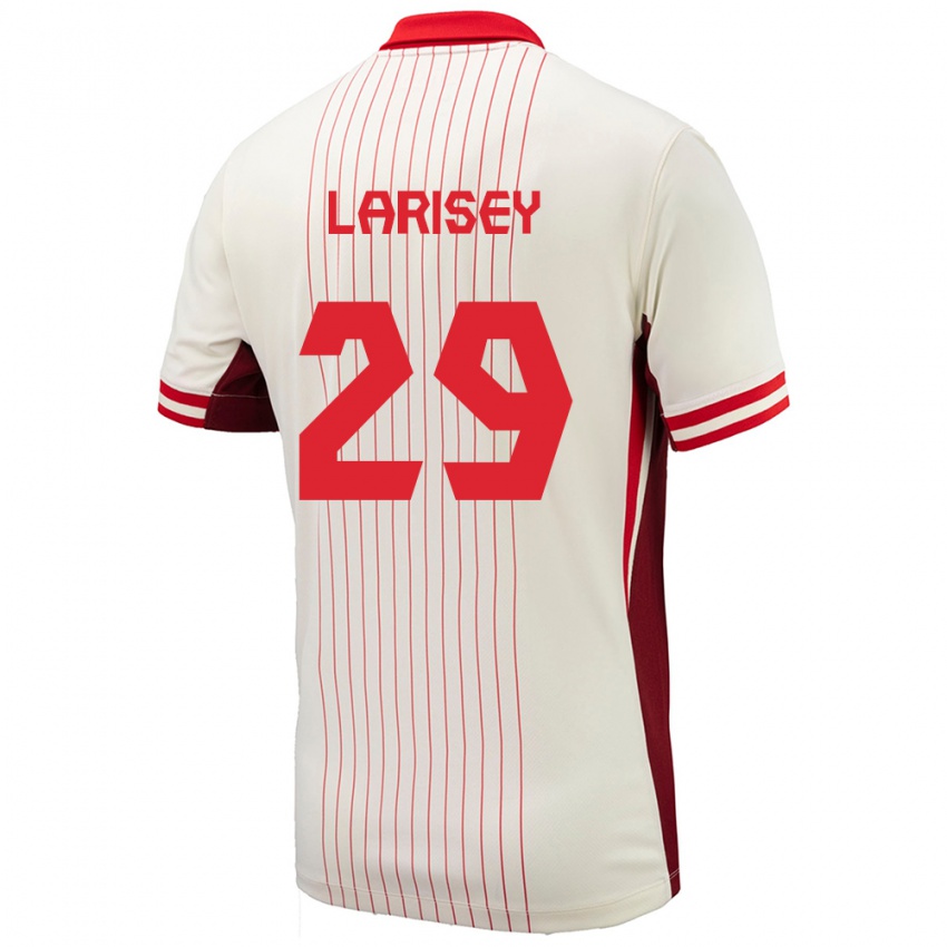 Damen Kanada Clarissa Larisey #29 Weiß Auswärtstrikot Trikot 24-26 T-Shirt