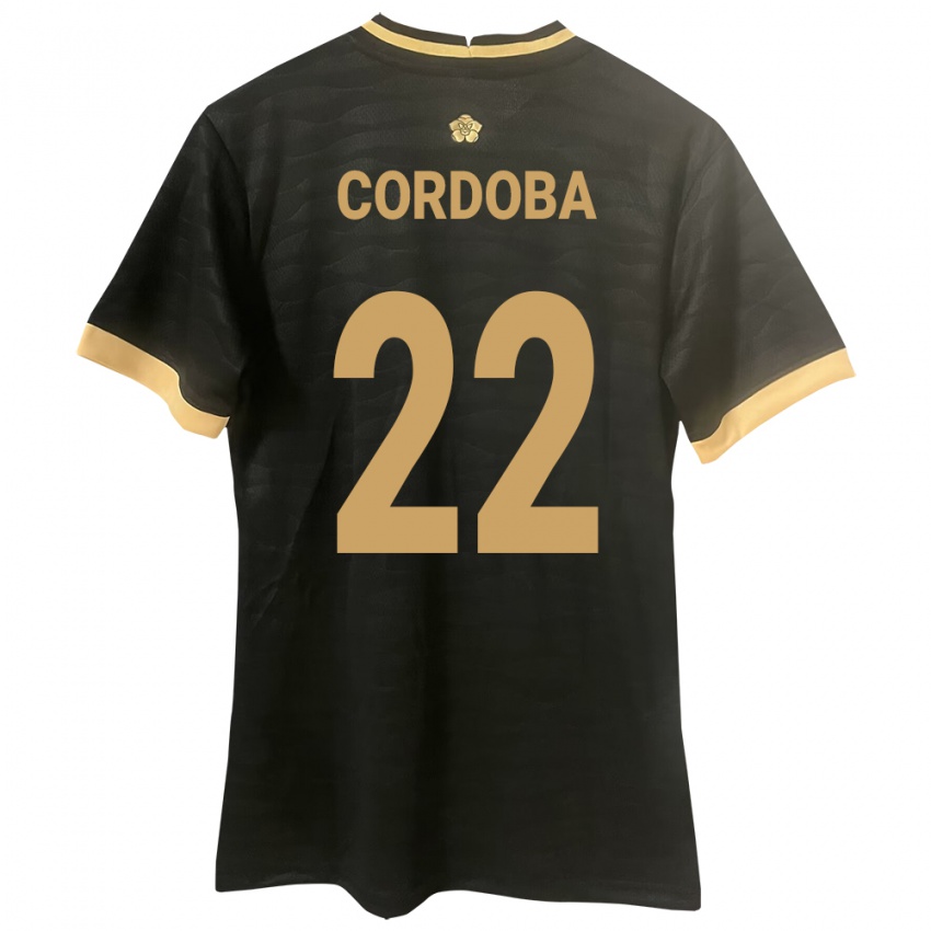Damen Panama Farissa Córdoba #22 Schwarz Auswärtstrikot Trikot 24-26 T-Shirt