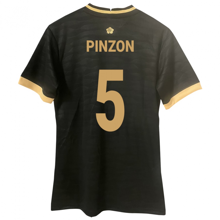 Damen Panama Yomira Pinzón #5 Schwarz Auswärtstrikot Trikot 24-26 T-Shirt