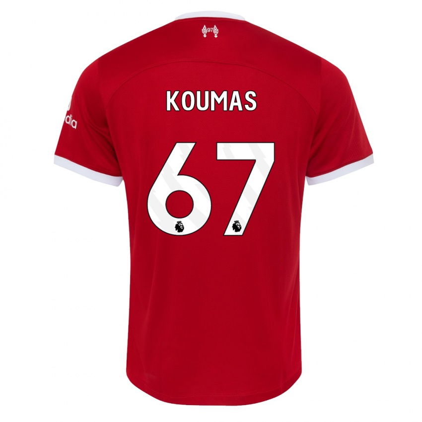 Kinder Lewis Koumas #67 Rot Heimtrikot Trikot 2023/24 T-Shirt