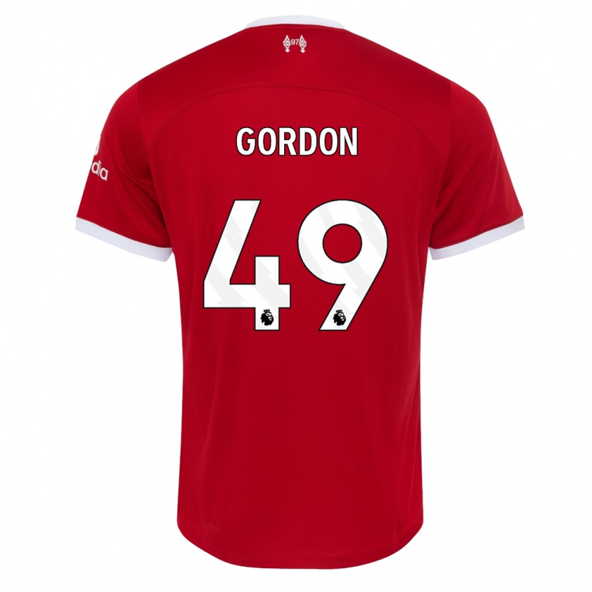 Kinder Kaide Gordon #49 Rot Heimtrikot Trikot 2023/24 T-Shirt
