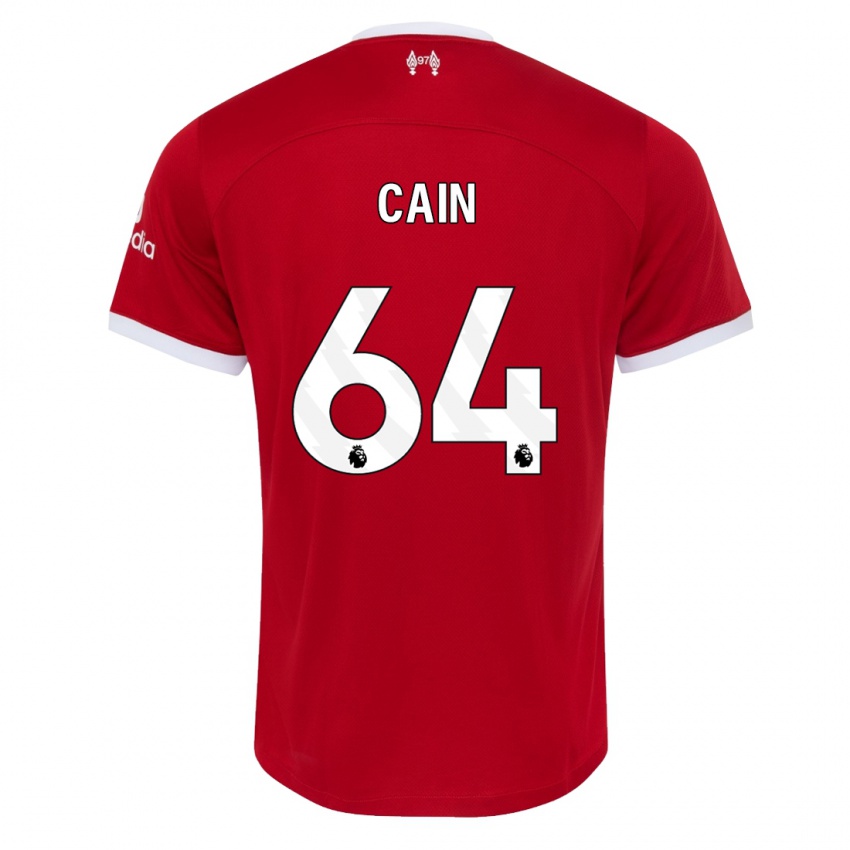 Kinder Jake Cain #64 Rot Heimtrikot Trikot 2023/24 T-Shirt