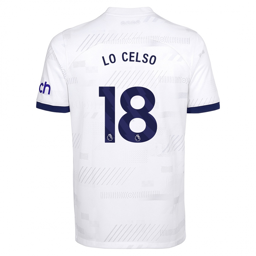 Kinder Giovani Lo Celso #18 Weiß Heimtrikot Trikot 2023/24 T-Shirt