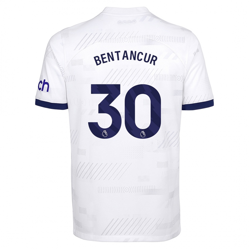 Kinder Rodrigo Bentancur #30 Weiß Heimtrikot Trikot 2023/24 T-Shirt