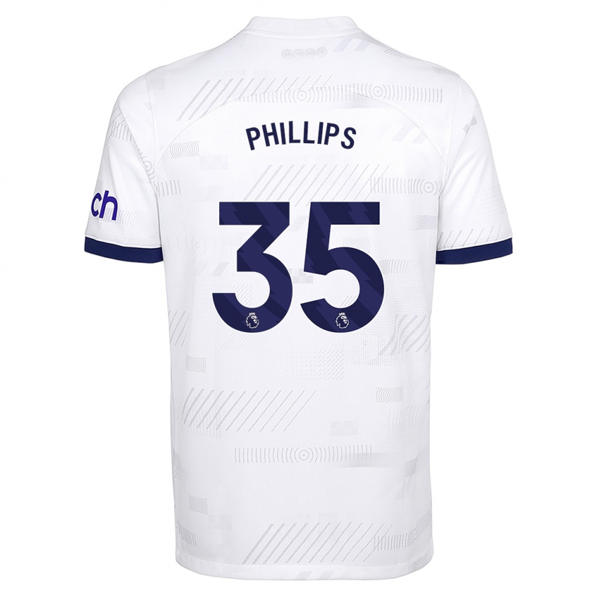 Kinder Ashley Phillips #35 Weiß Heimtrikot Trikot 2023/24 T-Shirt