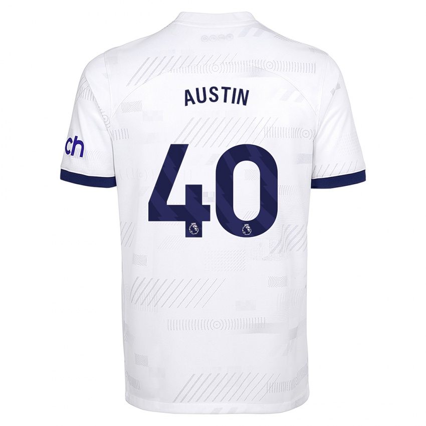 Kinder Brandon Austin #40 Weiß Heimtrikot Trikot 2023/24 T-Shirt