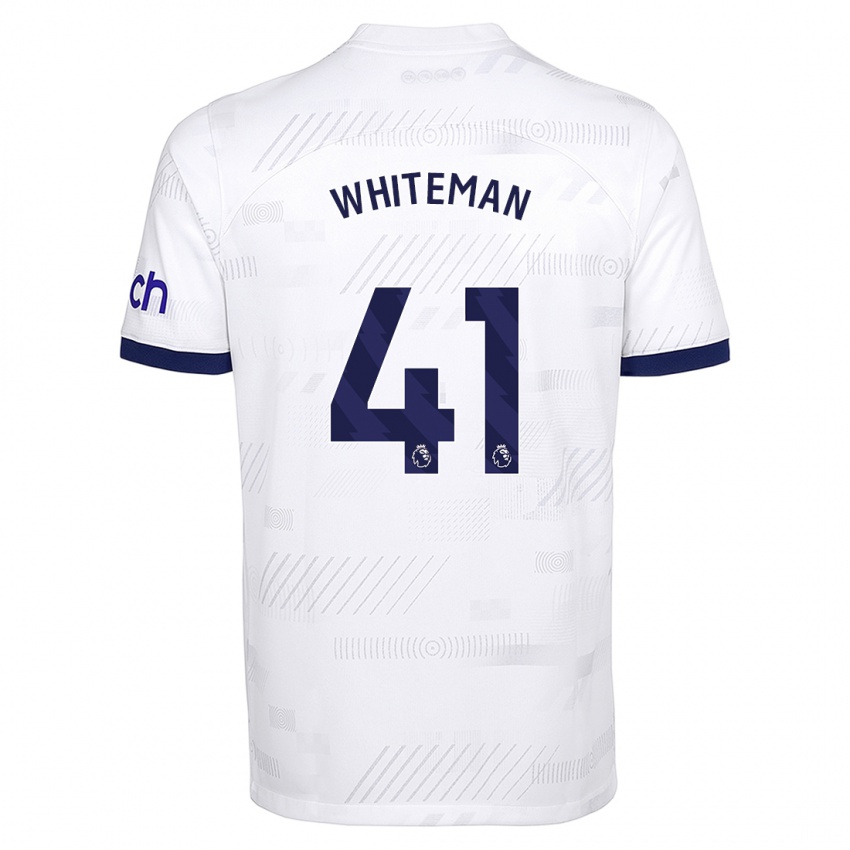 Kinder Alfie Whiteman #41 Weiß Heimtrikot Trikot 2023/24 T-Shirt