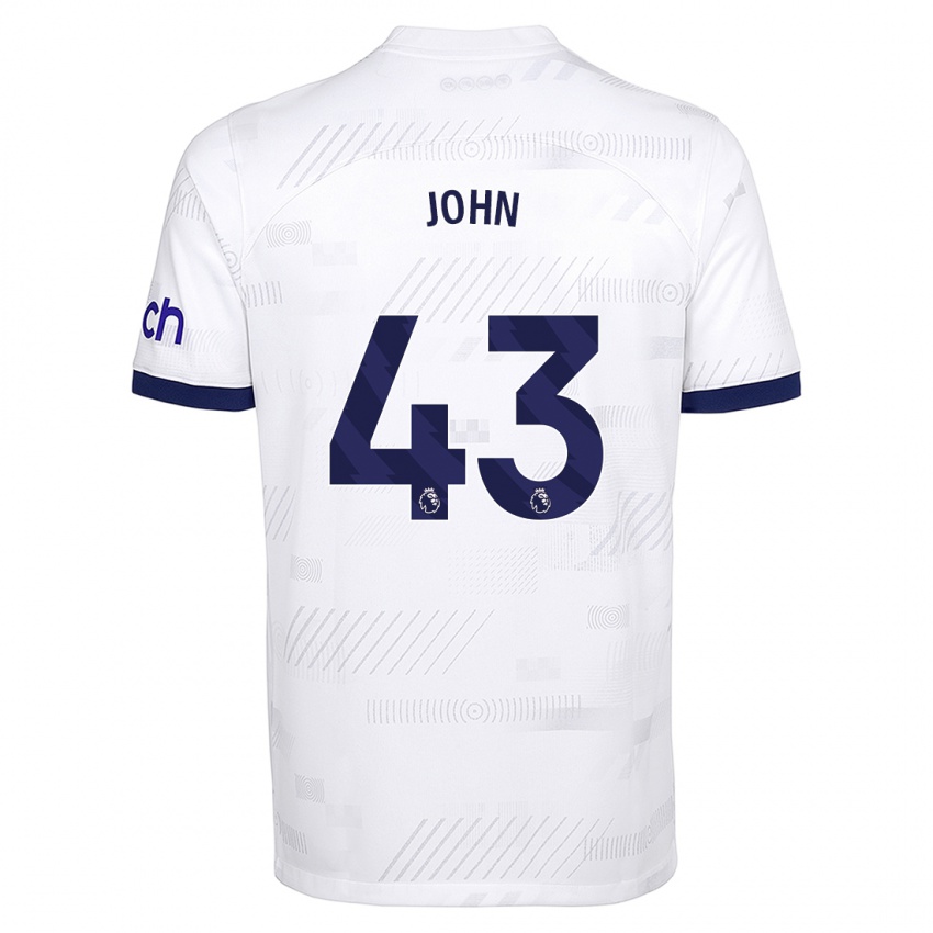 Kinder Nile John #43 Weiß Heimtrikot Trikot 2023/24 T-Shirt