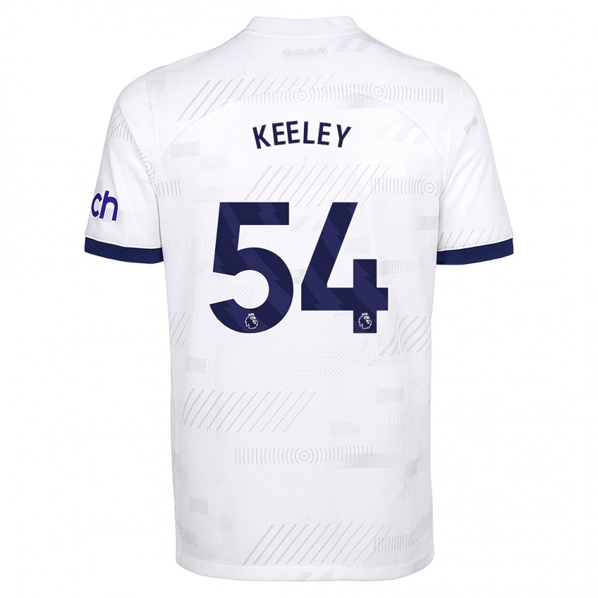 Kinder Josh Keeley #54 Weiß Heimtrikot Trikot 2023/24 T-Shirt