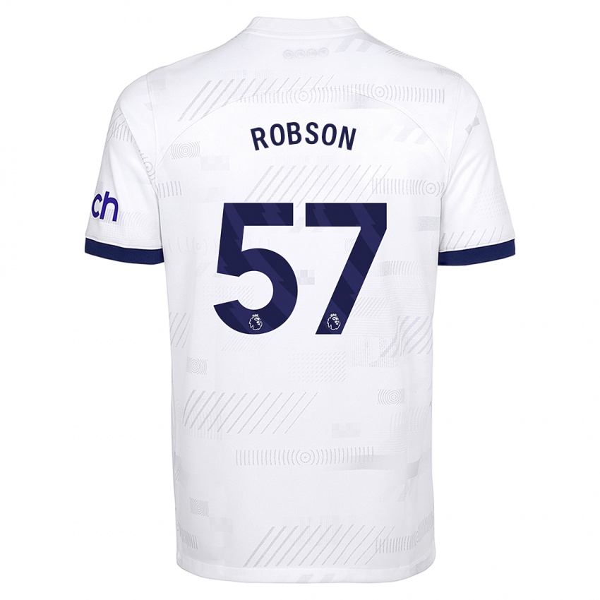 Kinder Max Robson #57 Weiß Heimtrikot Trikot 2023/24 T-Shirt