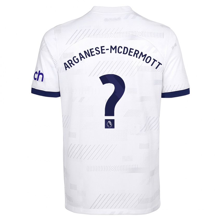 Kinder Pele Arganese-Mcdermott #0 Weiß Heimtrikot Trikot 2023/24 T-Shirt