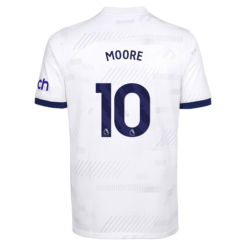 Kinder Mikey Moore #10 Weiß Heimtrikot Trikot 2023/24 T-Shirt