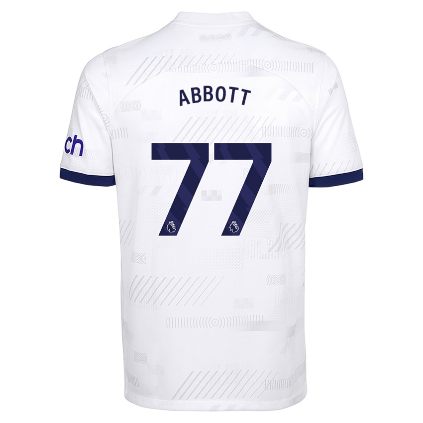 Kinder George Abbott #77 Weiß Heimtrikot Trikot 2023/24 T-Shirt