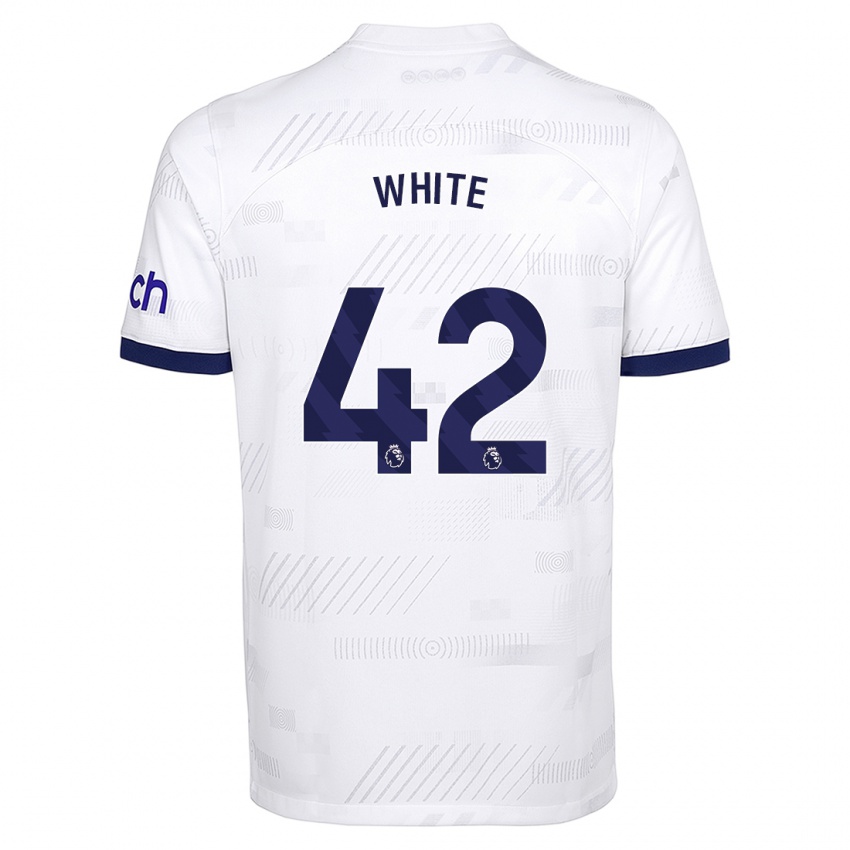 Kinder Harvey White #42 Weiß Heimtrikot Trikot 2023/24 T-Shirt